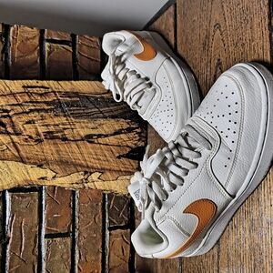 Nike White and Orange Sneakers
